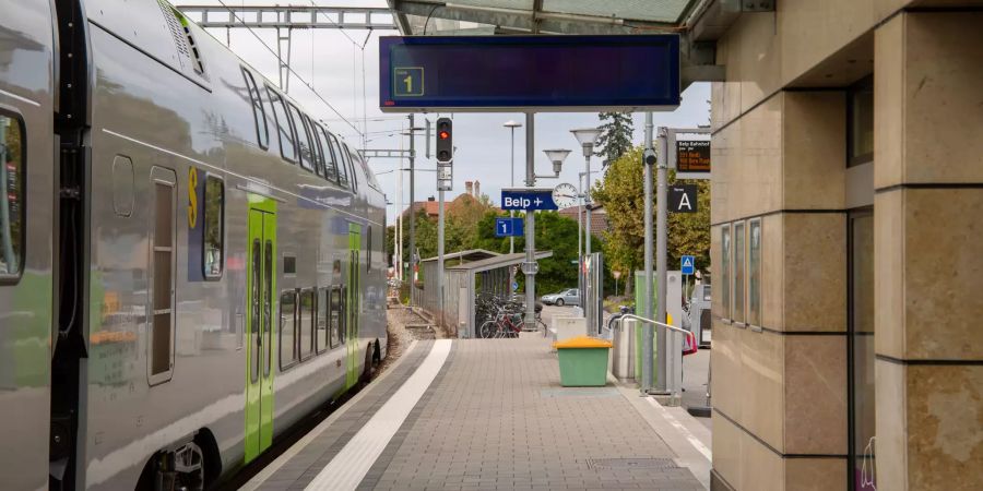 Der Bahnhof in Belp.