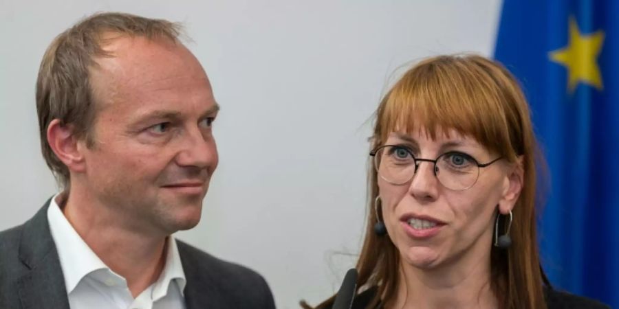 Das grüne Spitzenduo Wolfram Günther und Katja Meier