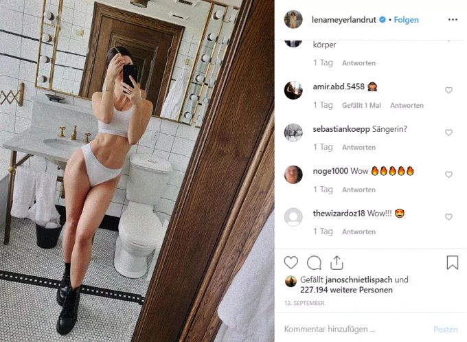 Lena Meyer-Landrut zeigt sich immer wieder freizügig im Netz. Lena Meyer-Landrut