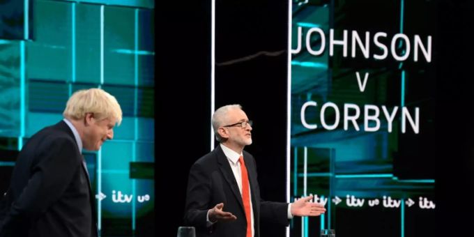 Boris Johnson (l.) und Jeremy Corbyn Boris Johnson (l.) und Jeremy Corbyn