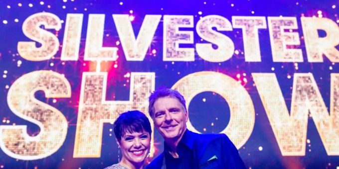 Francine Jordi und Jörg Pilawa nach der Aufzeichnung der Show. Silvester