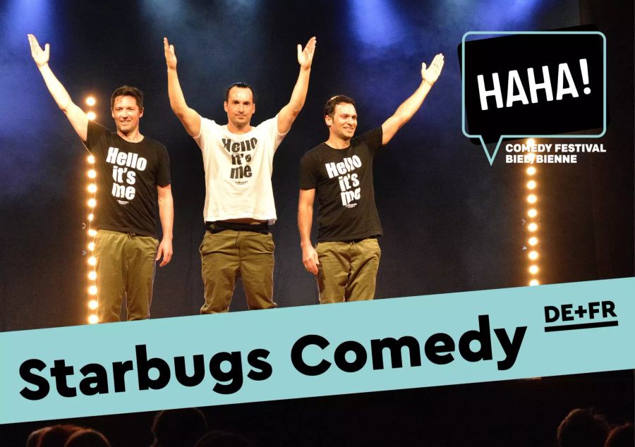 Starbugs Comedy: Schweizer Komiker- und Kabarett-Trio, das mit nonverbaler Comedy auch international viele Auszeichnungen gewann, unter anderem am internationalen Zirkusfestival in Monte-Carlo.