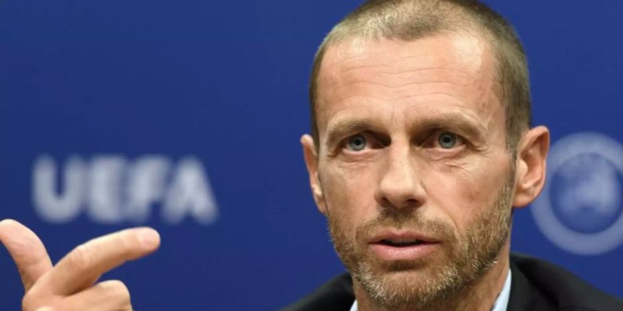 UEFA-Präsident Aleksander Ceferin hat einen neuen Europacup-Wettbewerb vorgestellt: Die «Europa Conference League». Foto: Laurent Gillieron/KEYSTONE