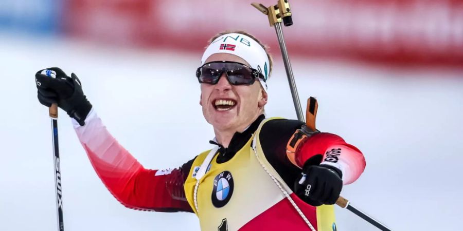 Legt eine «Babypause» ein: Wegen der bevorstehenden Geburt seines ersten Kindes verzichtet der Biathlon-Dominator Johannes Thingnes Bö auf die Januar-Rennen in Oberhof und Ruhpolding