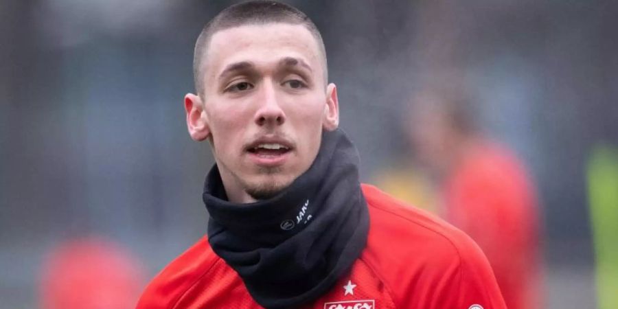 Darko Churlinov trainierte bereits bei den Stuttgartern mit. Foto: Sebastian Gollnow/dpa