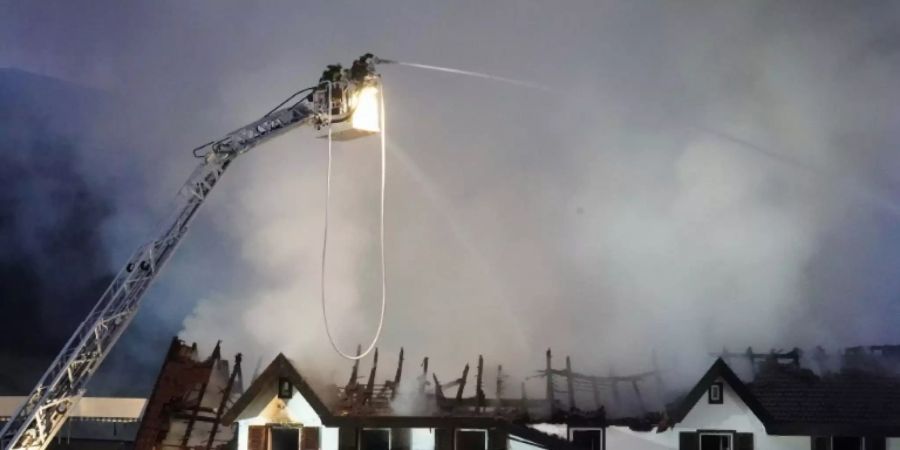 Löscharbeiten im Sterne-Restaurant «Traube Tonbach»