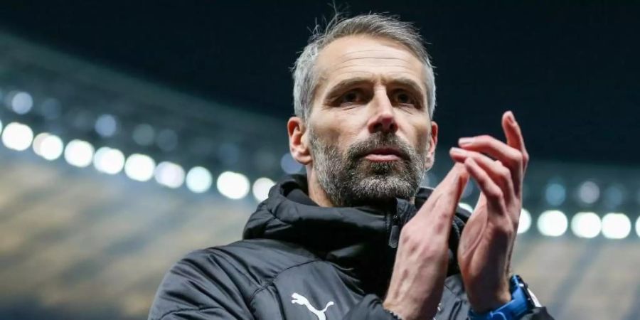 Freut sich über die Ausgeglichenheit der Bundesliga: Gladbach-Coach Marco Rose. Foto: Andreas Gora/dpa