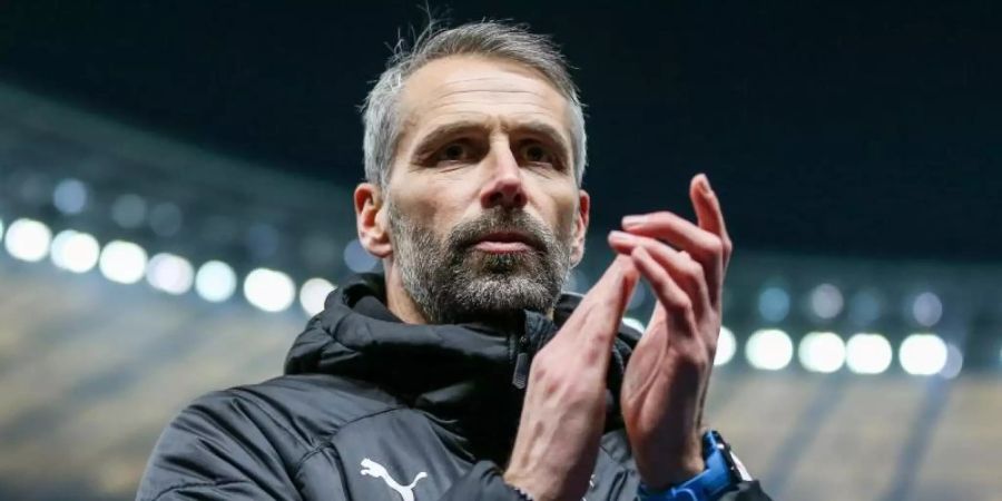Gladbach-Trainer Marco Rose ist von Hermbstmeister RB Leipzig begeistert. Foto: Andreas Gora/dpa