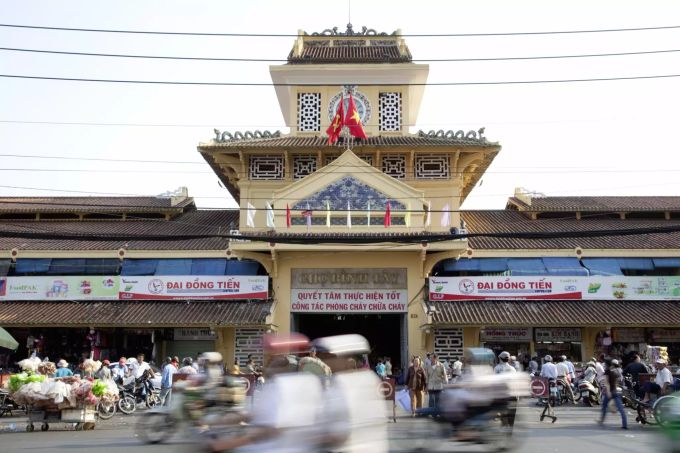 Ben Thanh Market in Saigon. Ben Thanh Market