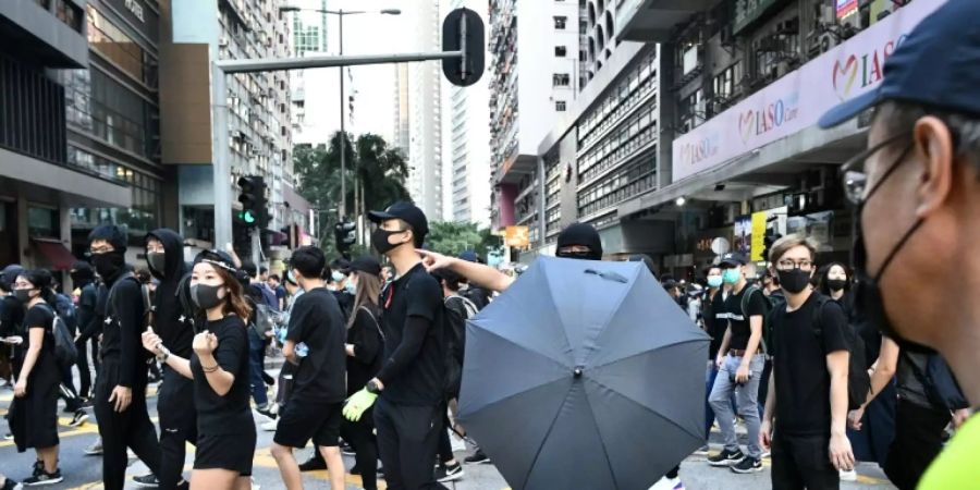 Demonstranten in Hongkong