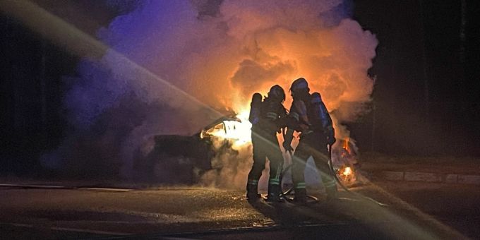 Wängi TG: Brand eines Autos. Wängi TG
