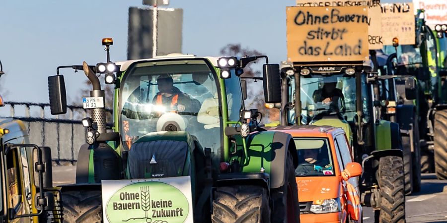 In Deutschland haben am Dienstag Bauern ihre Proteste gegen die Politik der deutschen Regierung fortgesetzt. Die Aktionen fanden allerdings in weit geringerem Umfang statt als noch am Montag. (Archivbild)