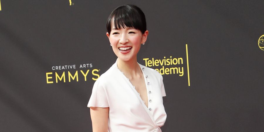 marie kondo, roter teppich