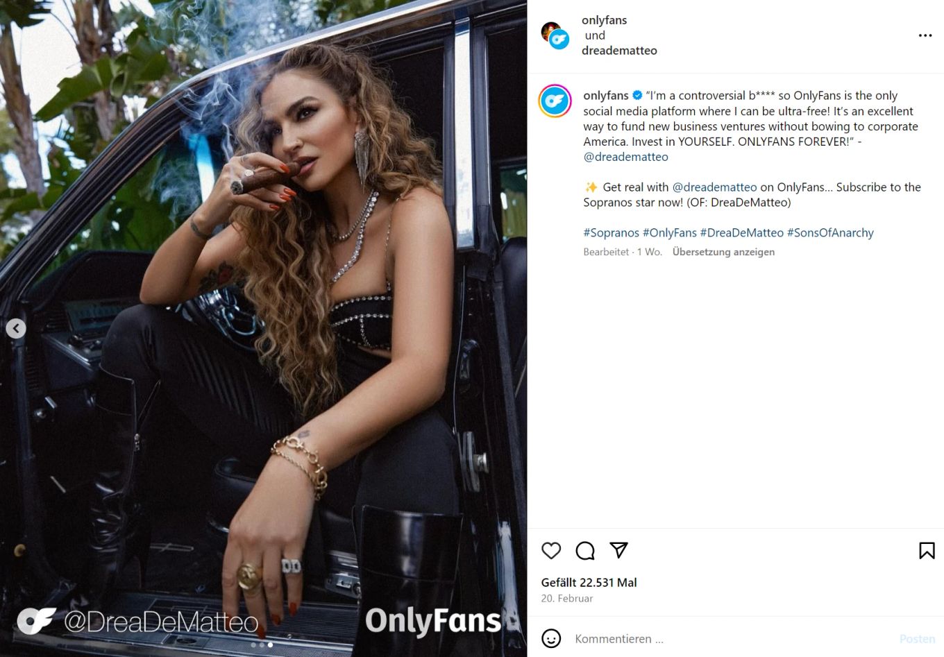 Drea de Matteo Mit «OnlyFans» kam sie aus der Schuldenfalle Nau.ch