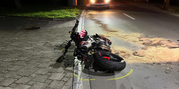 Langrickenbach: Motorradfahrer bei Selbstunfall schwer verletzt. Selbstunfall in Langrickenbach