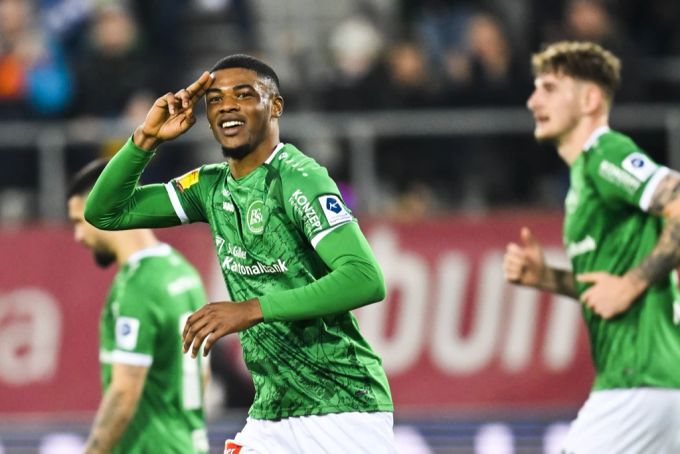 Kwadwo Duah bejubelt seinen Treffer zum 3:2 gegen Luzern am 19. März 2022. Kwadwo Duah
