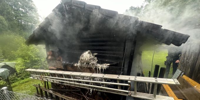 St.Gallen: Gartenhaus in Brand geraten Gartenhaus in Brand