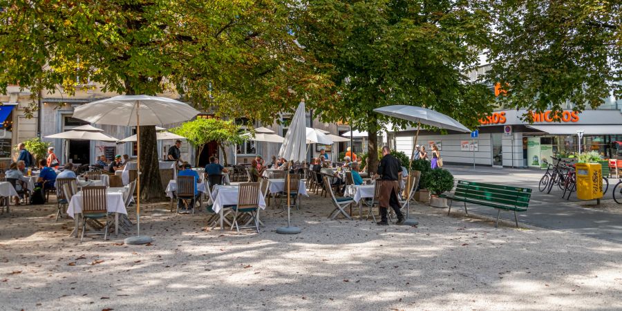 Der Helvetiaplatz in der Stadt Luzern.