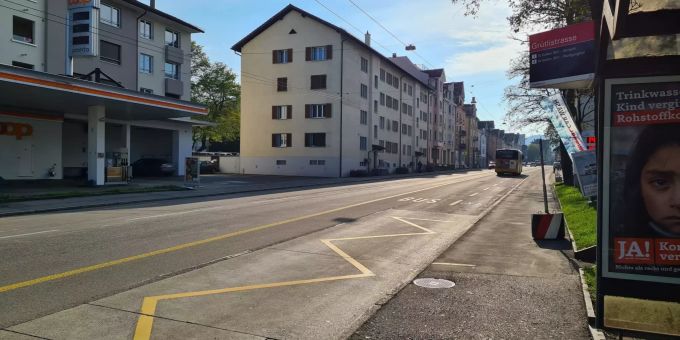 Sperrung der Rorschacher Strasse. Sperrung