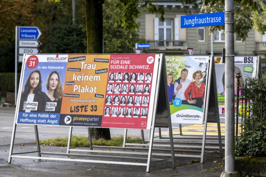 Wahlplakate Wahlen 2023 Bern