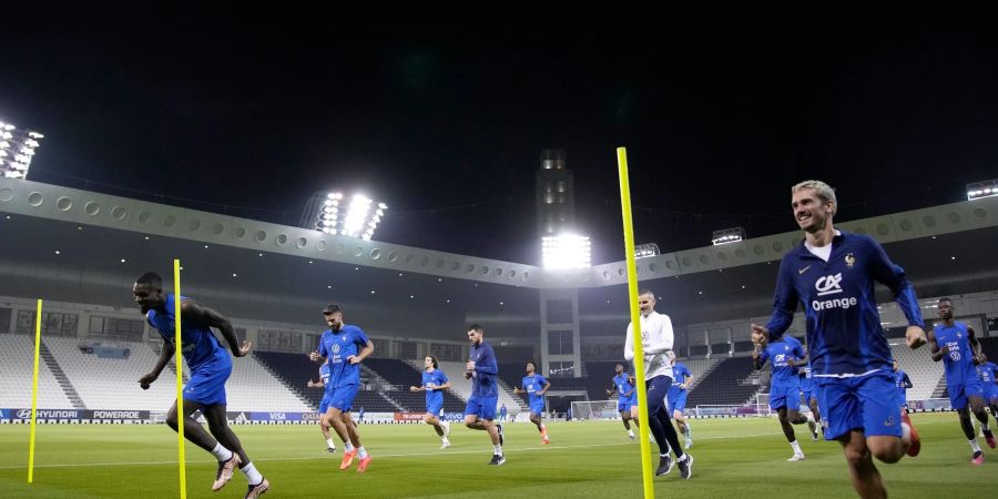 Training der französischen Nationalmannschaft.