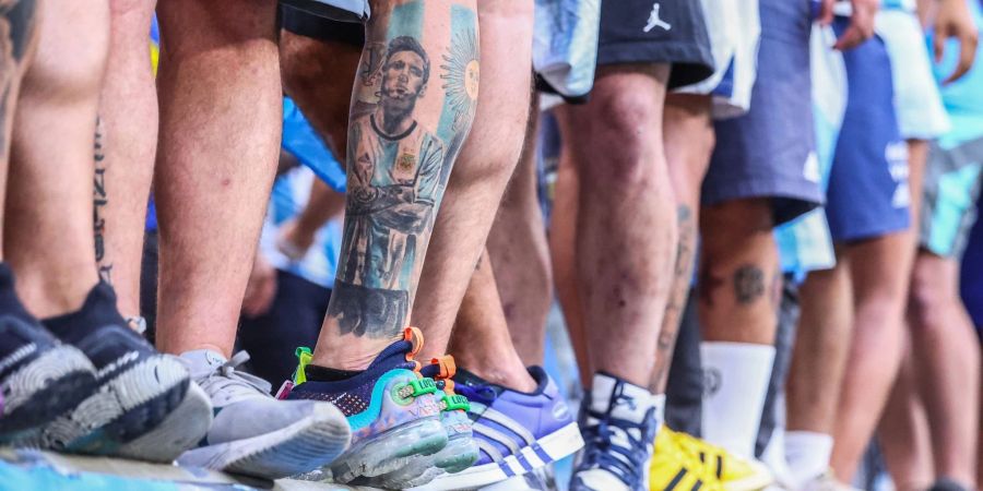 Argentinische Fans auf dem Weg zum WM-Finale.