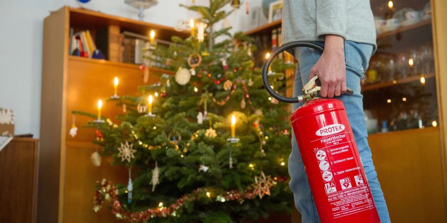 Ein grosser Schaumfeuerlöscher eignet sich etwa dann, wenn der Weihnachtsbaum in Flammen steht. Für die Küche wählt man aber besser ein handliches Exemplar.