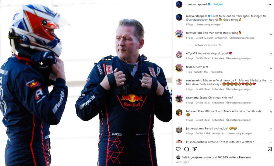 Auch Vater Jos Verstappen setzte sich in Portimão hinter das Steuer.