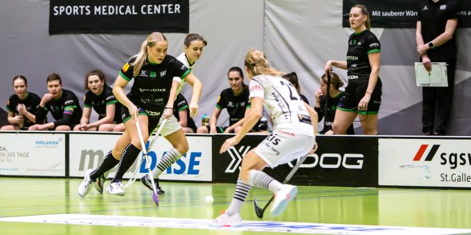 Anni Räisänen beim Spiel gegen die Nesslau Sharks. Waldkirch-St.Gallen Frauen