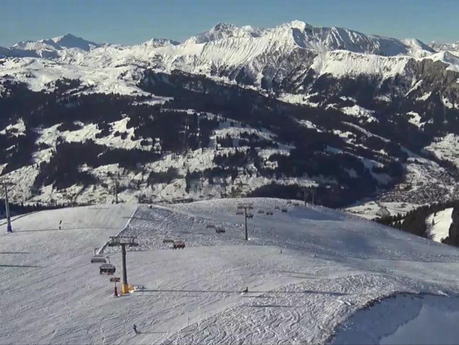 Traumbedingungen herrschen auch in der Lenk, Metschstand.