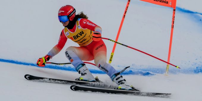 Corinne Suter ist beim Training auf der «Gran Becca» in Zermatt/Cervinia die schnellste Schweizerin. Zermatt/Cervinia