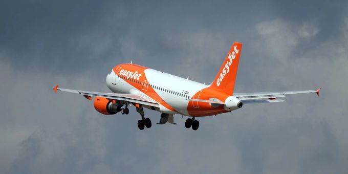Easyjet-Flieger in der Luft. (Symbolbild) frankfurt