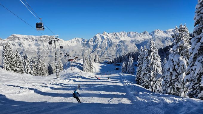 Skipiste auf dem Flumserberg