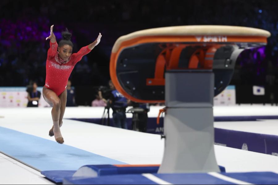 Simone Biles in Antwerpen.