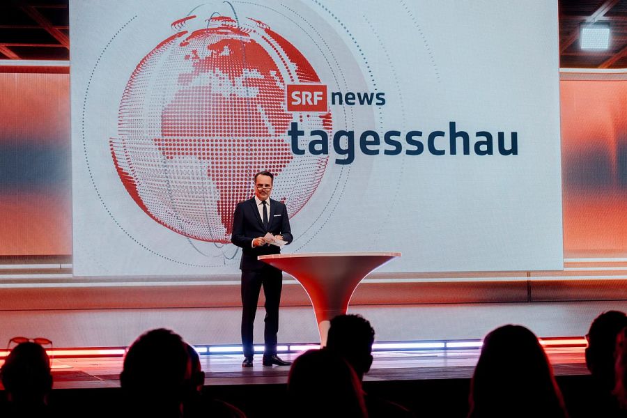 Florian Inhauser von SRF moderierte eine «Live-Tagesschau».