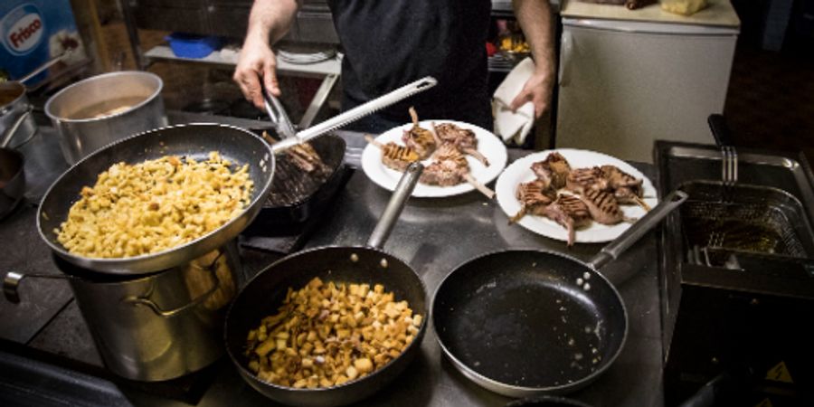 Herd Töpfe Küche Fleisch