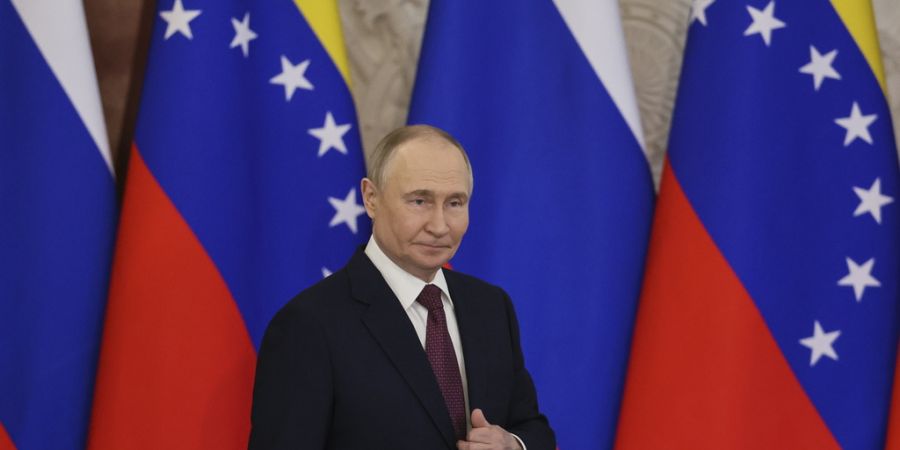 Putin Flaggen Russland Venezuela
