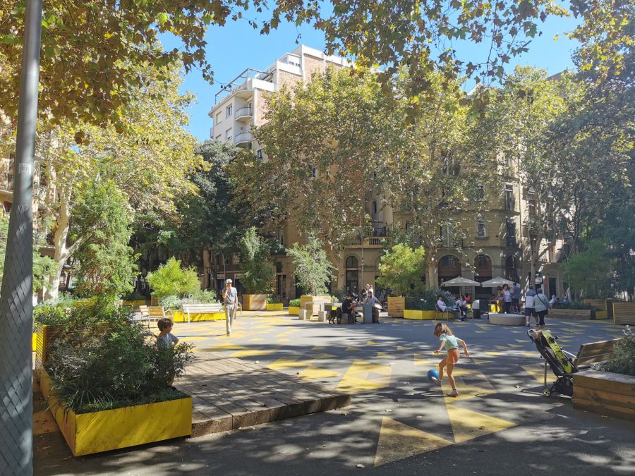 Zum Vergleich: So sieht ein Superblock in Barcelona aus.