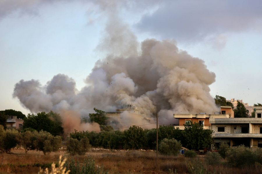 Rauchwolke Angriff Israel Libanon