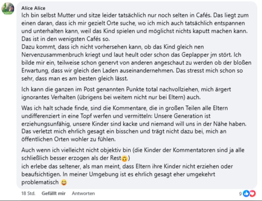Und auch Mütter, die den Entscheid verstehen, melden sich zu Wort.