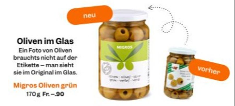 Auch die Oliven-Verpackung sieht bald anders aus.