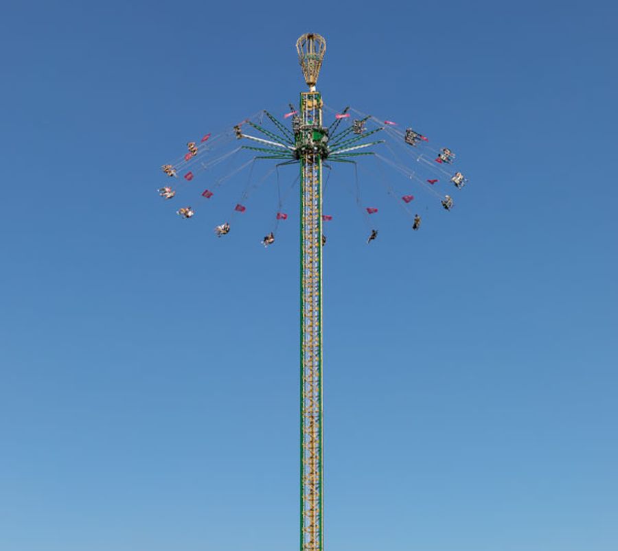 Grund für den Stillstand des Karussells war ein technischer Defekt.