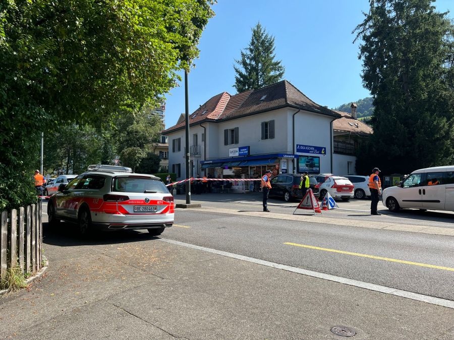 Sie Seftigenstrasse wurde komplett gesperrt.