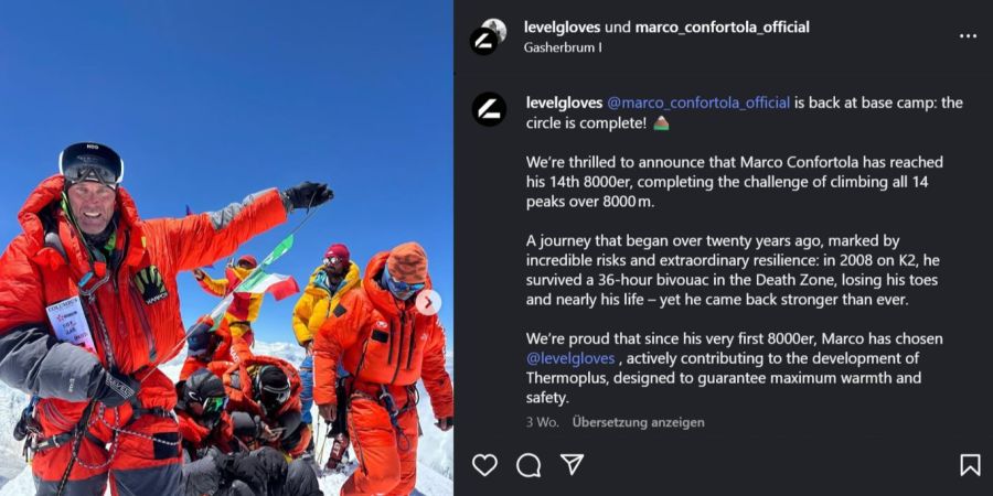 Bergsteiger Marco Confortola