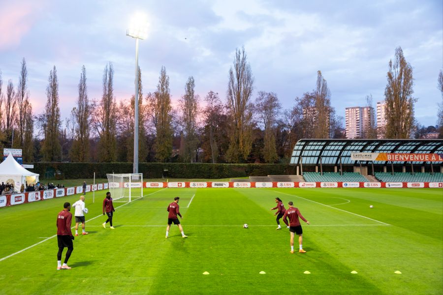 Die Schweizer Nati trainiert in Lausanne.