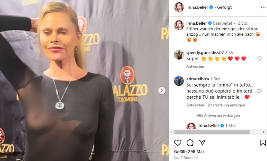 Irina Beller beweist: Sie trägt den «Naked Look» schon lange.
