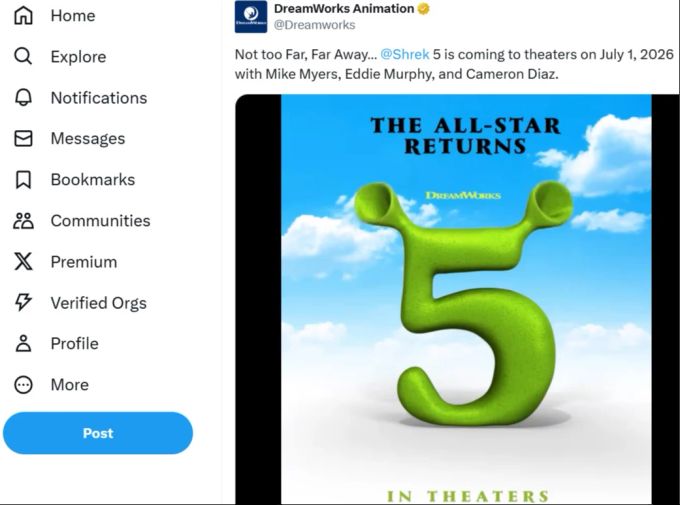 «Shrek 5» soll 2026 in die Kinos kommen. Shrek 5