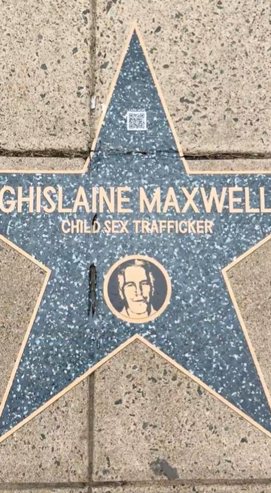 Beim «Jeffrey Epstein Walk of Shame» gibt es unter anderem Sterne für Ghislaine Maxwell ...