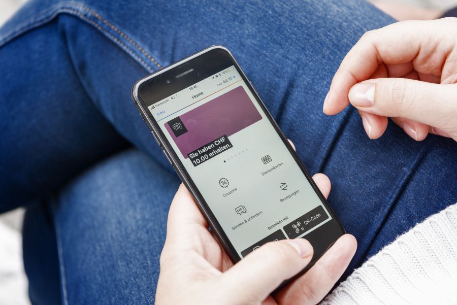 ... Apps wie Twint installiert ...