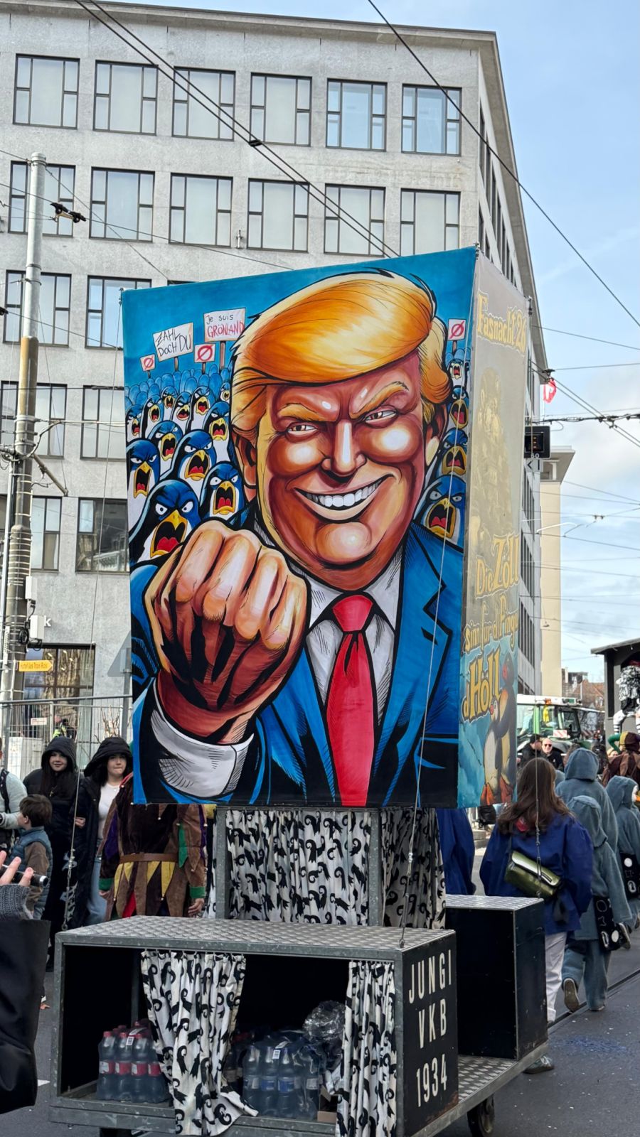 Donald Trump ist eines der beliebtesten Sujets am diesjährigen Cortège.